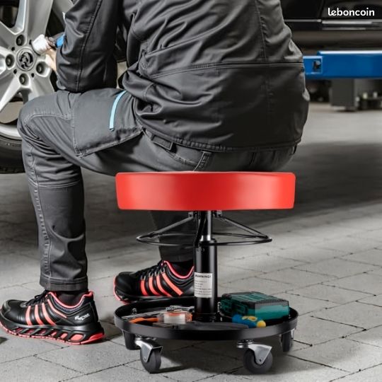 Taburete de mecánico Kraft Muller – Capacidad máxima: 150 kg