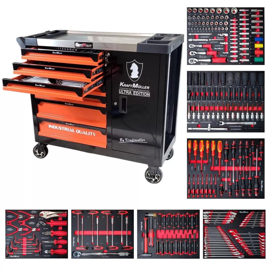 CARRITO DE TALLER KRAFTMULLER ULTRA EDITION XXL 7/7 NARANJA