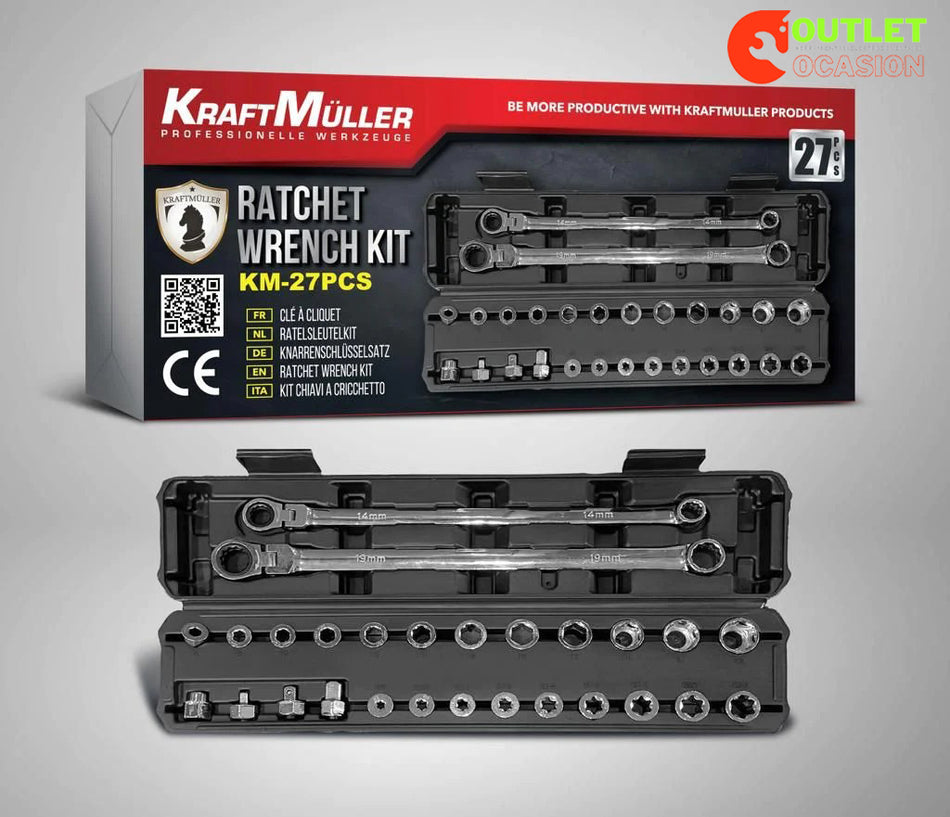 KIT DE LLAVES DE TRINQUETE DE 27 PIEZAS