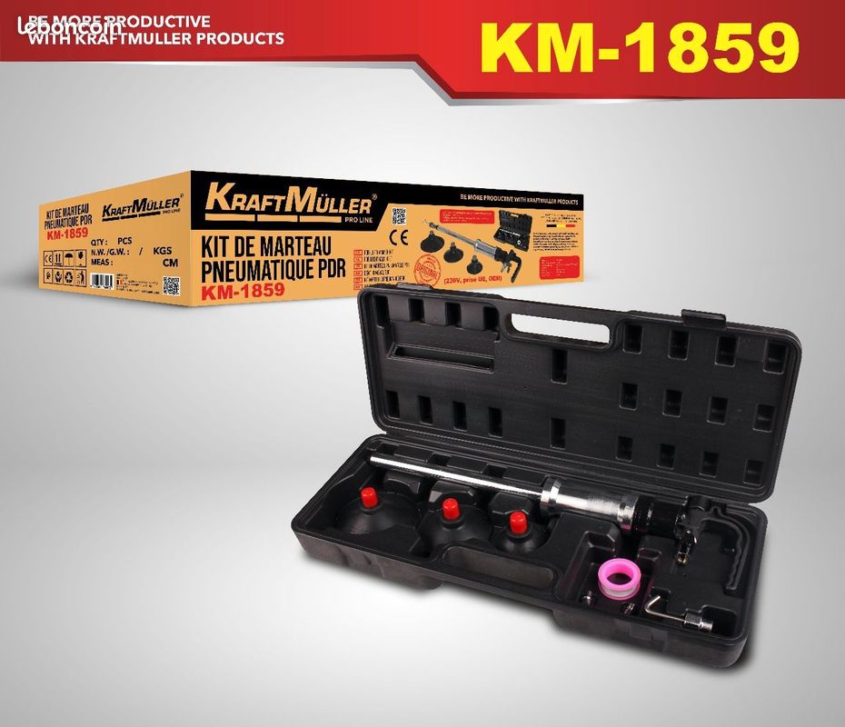 Kit de extractor de abolladuras con ventosa neumática KraftMuller Pro Line