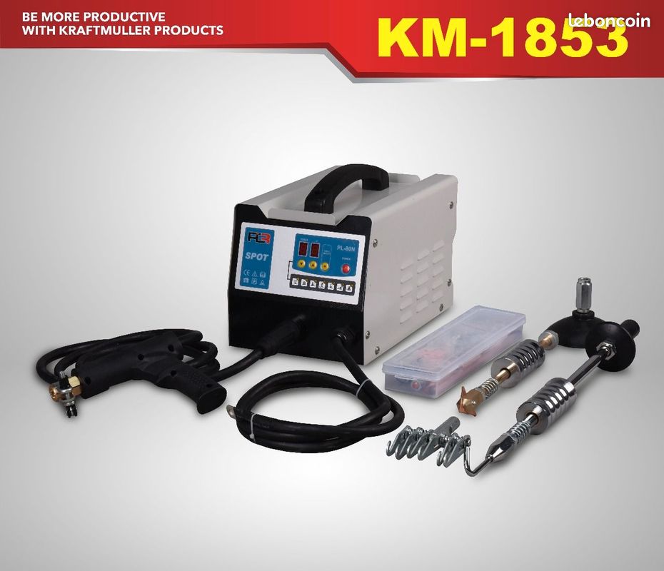 Soldadora y extractora de abolladuras KraftMuller Pro Line de 2,2 kW y 3800 A