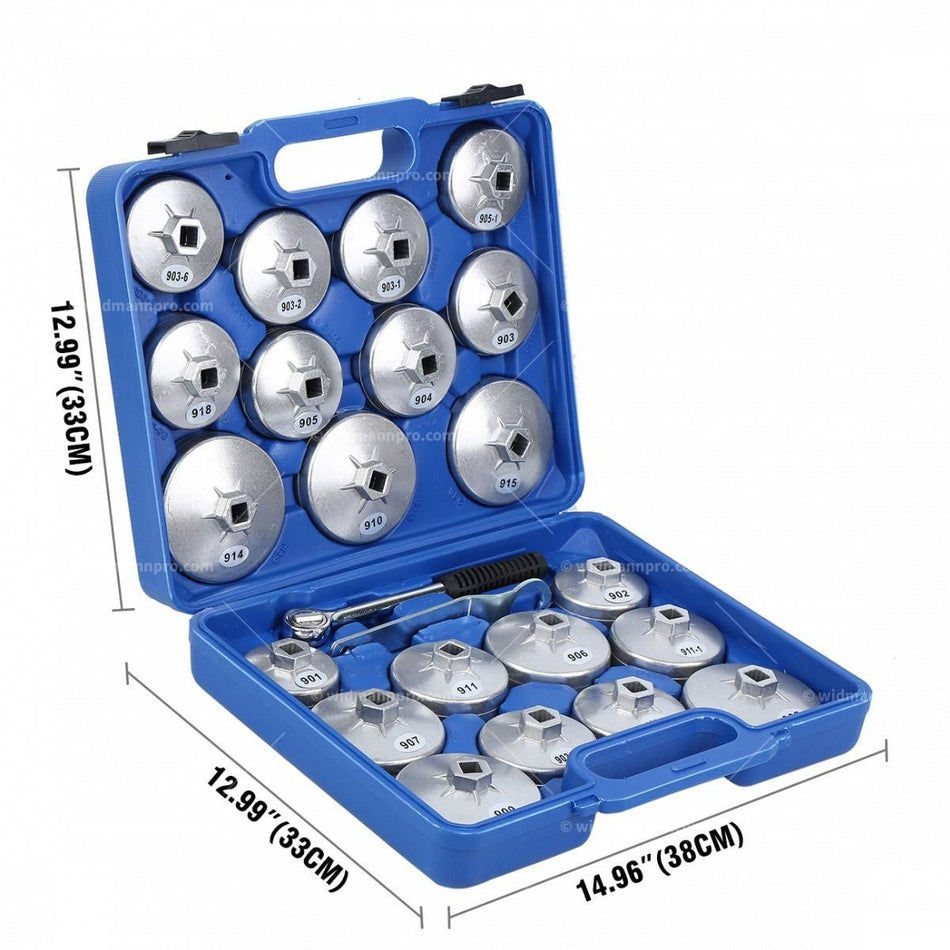 JUEGO DE HERRAMIENTAS PARA EXTRACCIÓN DE VASOS DE LLAVE DE TAPA DE 23 PIEZAS