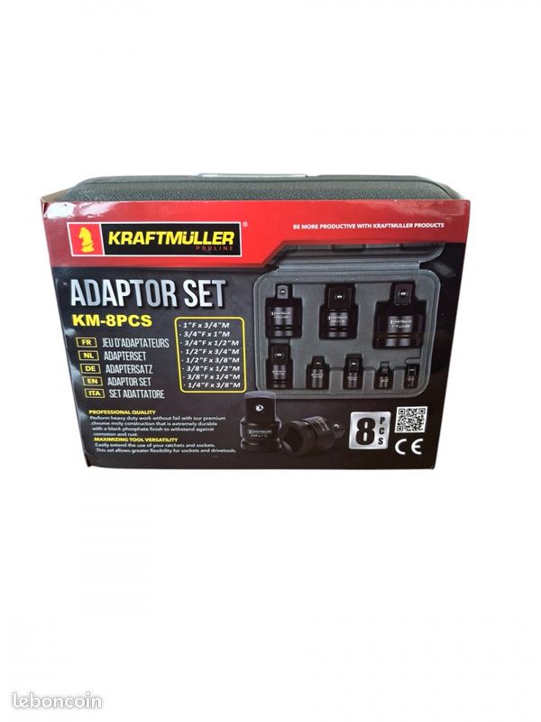 Juego de llaves de impacto Kraftmuller de 8 piezas