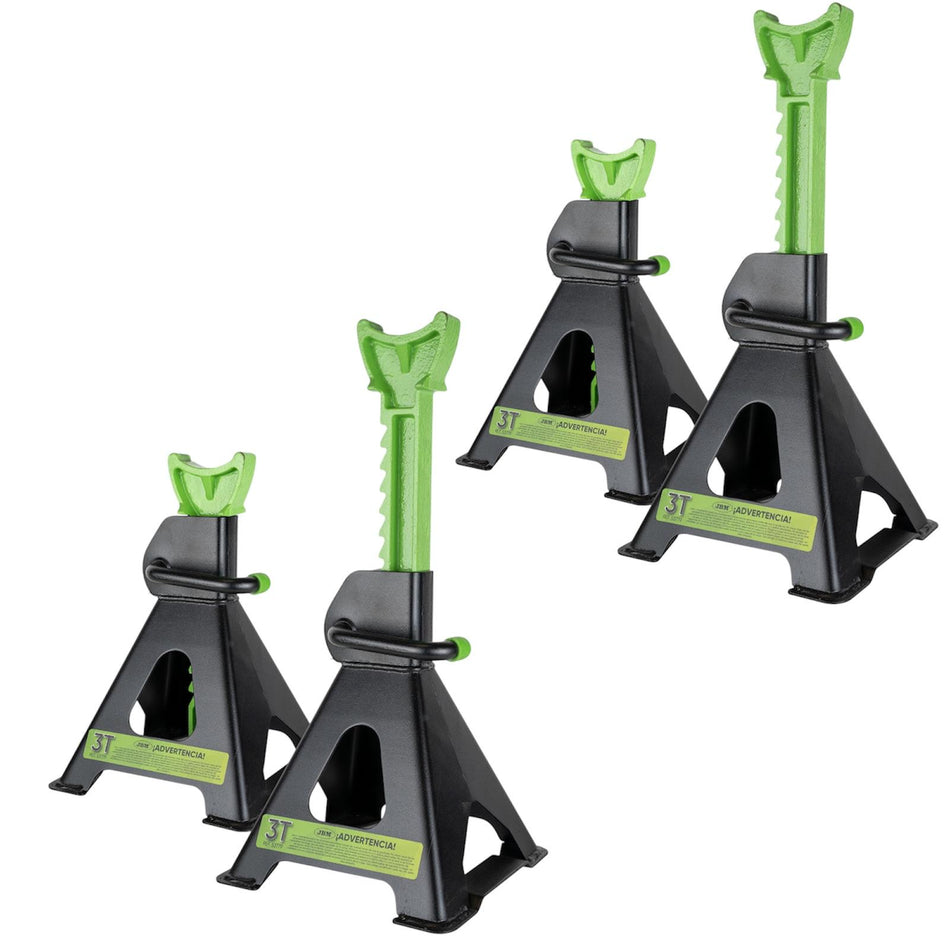 gato hidraulico 4 ton + 4 caballetes jbm de 3 ton