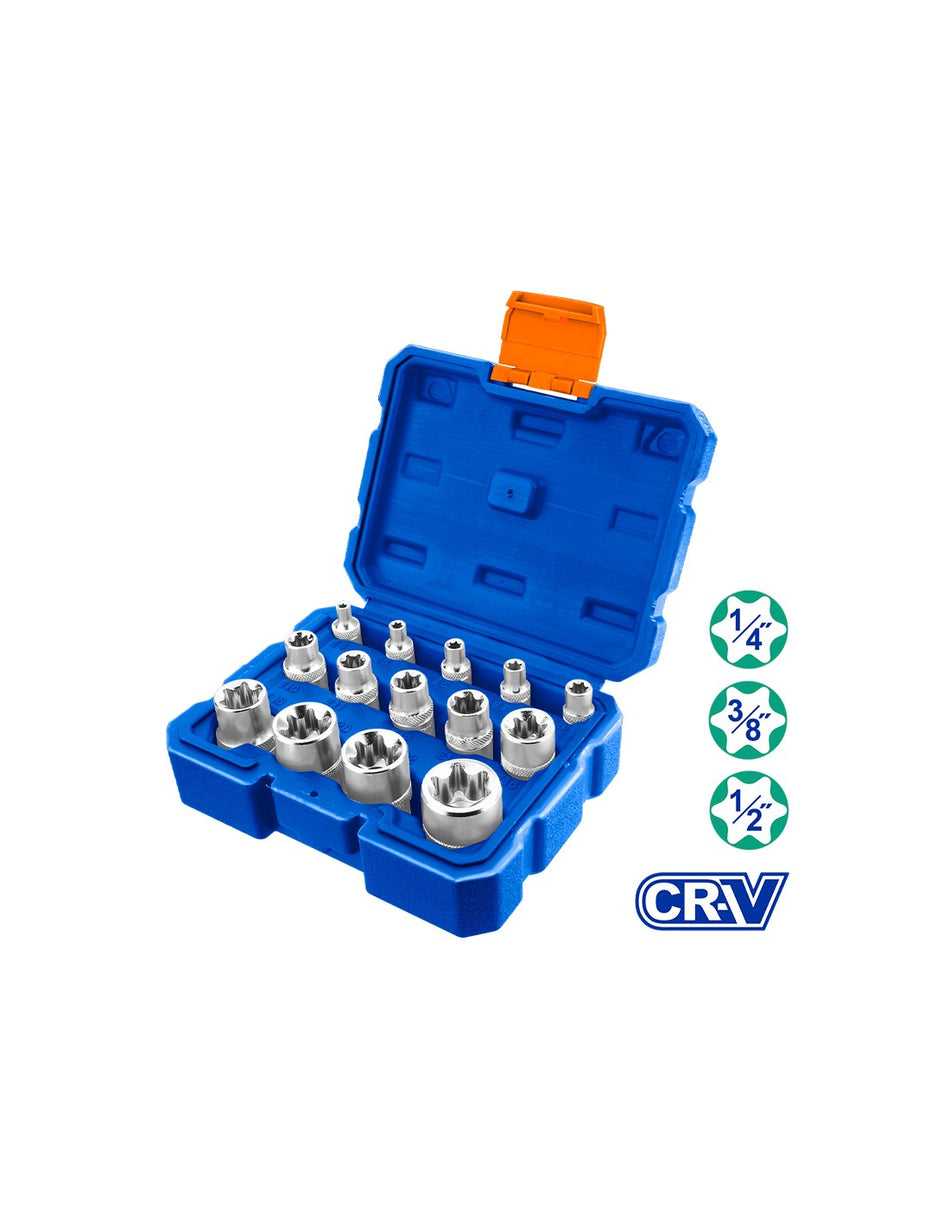 JUEGO 14 LLAVES DE VASO TIPO E WADFOW